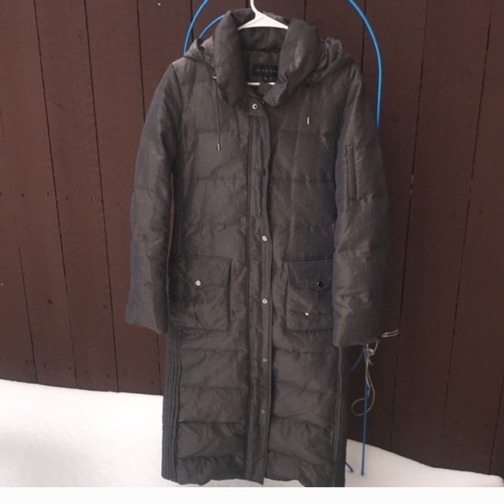 Braetan Women's Charcoal Hooded Puffer Jacket